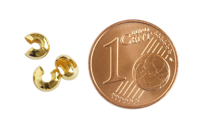goldene 5mm Kaschierperlen aus Messing